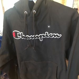 Champion script reverse weave hoodie